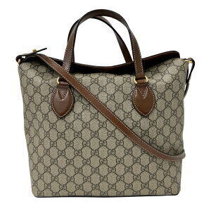 Gucci Bags Handbags Shoulder GG Supreme Canvas Gray Brown